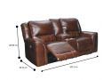 Jolimont 2 Seater Leather Electric Reclining Sofa with Console